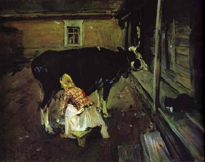 Valentin Serov Farm Yard in Finland